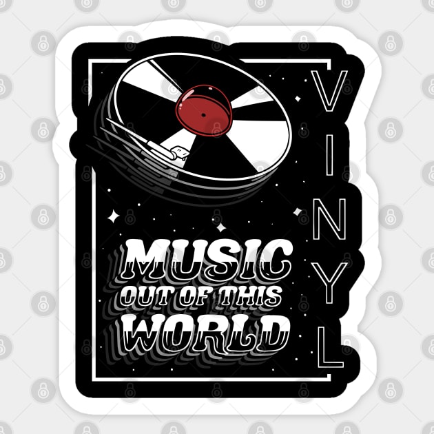 vinyl records sound better, and it's music out of this world Sticker by A Comic Wizard